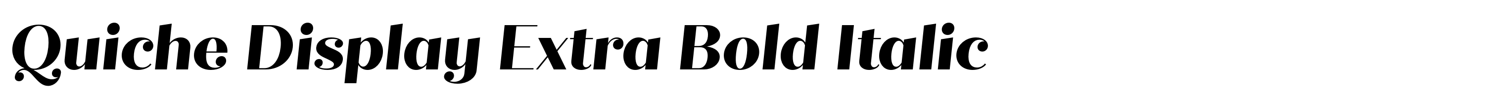 Quiche Display Extra Bold Italic